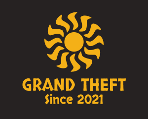 Native - Golden Tribal Sun logo design