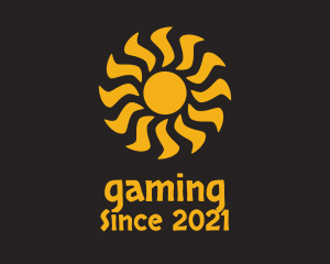 Lighting - Golden Tribal Sun logo design