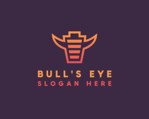 Charge Bull Horns logo design