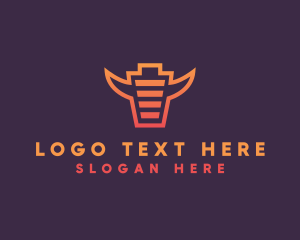 Plug - Charge Bull Horns logo design