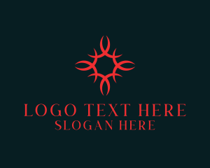 Gangster - Sun Tribal Tattoo logo design