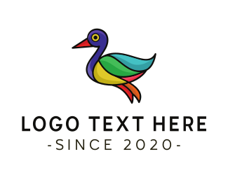 colorful duck outline logo brandcrowd logo maker colorful duck outline logo brandcrowd logo maker