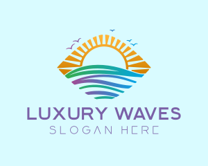 Marine Sunrise Travel logo design