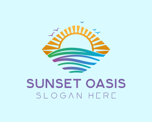 Marine Sunrise Travel logo design