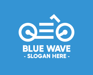 Blue Abstract Bike logo design