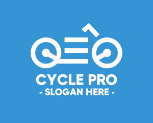 Cycling - Blue Abstract Bike logo design