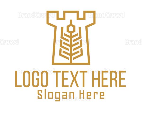 Golden Wheat Tower Logo