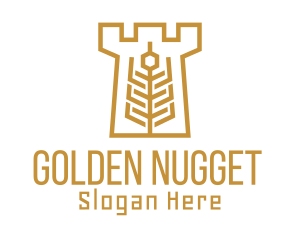 Golden Wheat Tower logo design