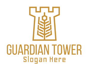 Golden Wheat Tower logo design