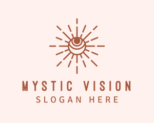 Clairvoyance - Mystical Sun Eye logo design