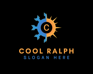 Heating Cooling Element logo design