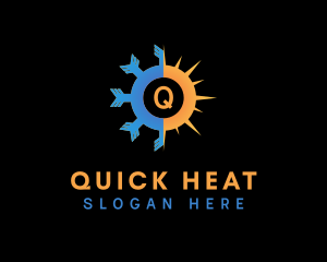 Heating Cooling Element logo design