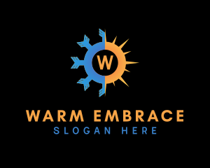 Heating Cooling Element logo design