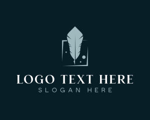 Writing - Feather Stationery Publisher logo design