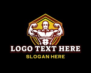 Fitness Muscle Gym logo design