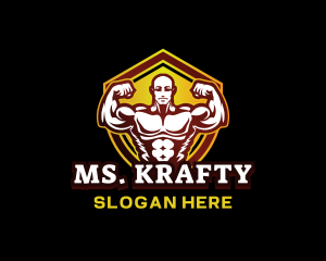 Fitness Muscle Gym Logo