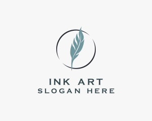 Calligraphy - Feather Quill Calligraphy logo design