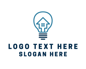 Light Bulb - Real Estate Electrical Bulb logo design