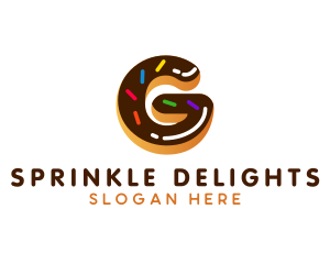 Sprinkle - Donut Pastry Letter G logo design