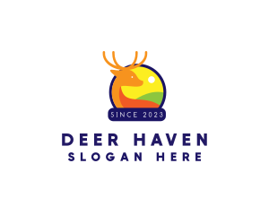 Deer Forest Wildlife logo design