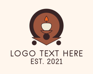 Spa - Meditation Candle Light logo design