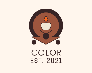 Meditation Candle Light  logo design