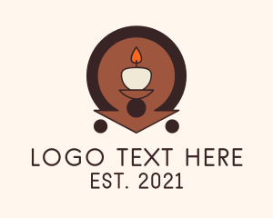 Decoration - Meditation Candle Light logo design