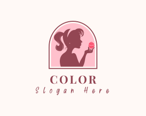 Pink Cupcake Pastry logo design