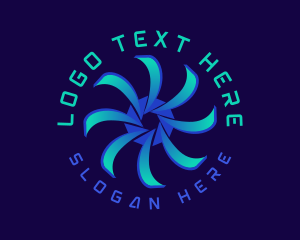 Dynamic - Swirl Vortex Media logo design