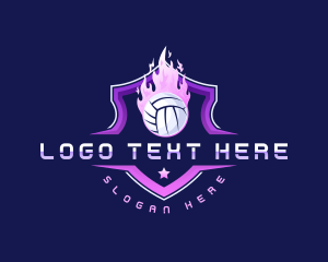 Badge - Blazing Volleyball League logo design