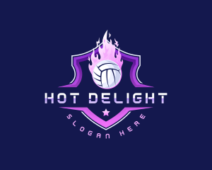 Blazing Volleyball League logo design