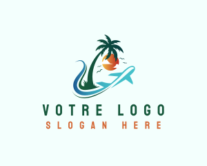 Tour Guide - Airplane Travel Tourism logo design