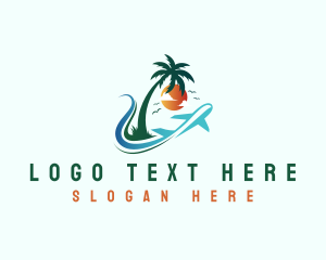 Airplane Travel Tourism Logo