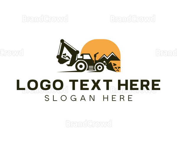 Machinery Backhoe Loader Logo