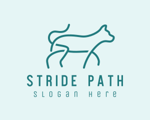 Walking Pet Outline  logo design