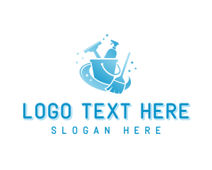 Bucket - Cleaning Disinfection Tools logo design