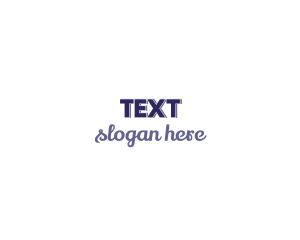 Traditional & Modern Text Font logo design