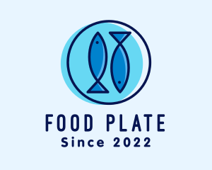 Plate - Seafood Fish Platter logo design