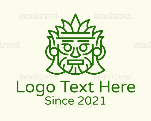 Aztec Leaf Mask Logo