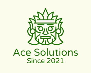 Aztec Leaf Mask logo design