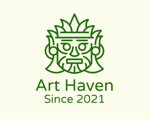 Aztec Leaf Mask logo design