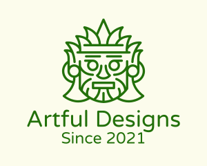 Aztec Leaf Mask logo design