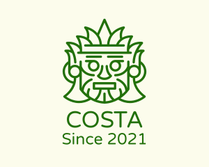 Aztec Leaf Mask logo design