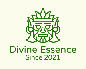 Sacred - Aztec Leaf Mask logo design