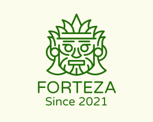 Aztec Leaf Mask logo design