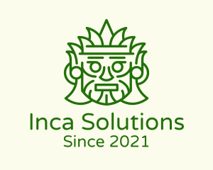 Inca - Aztec Leaf Mask logo design