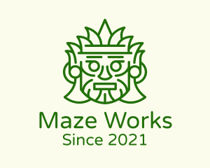 Aztec Leaf Mask logo design