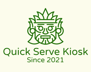 Aztec Leaf Mask logo design