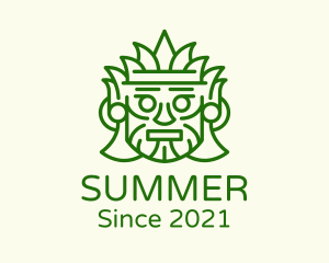 Aztec Leaf Mask logo design