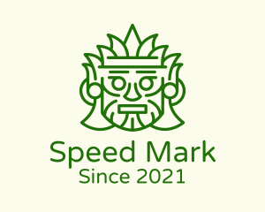 Aztec Leaf Mask logo design